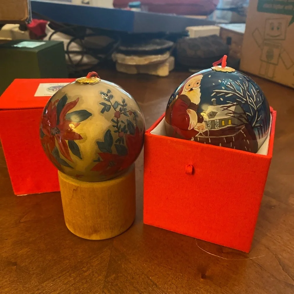 Ornaments Handpainted Glass Original Price $9.99‎
